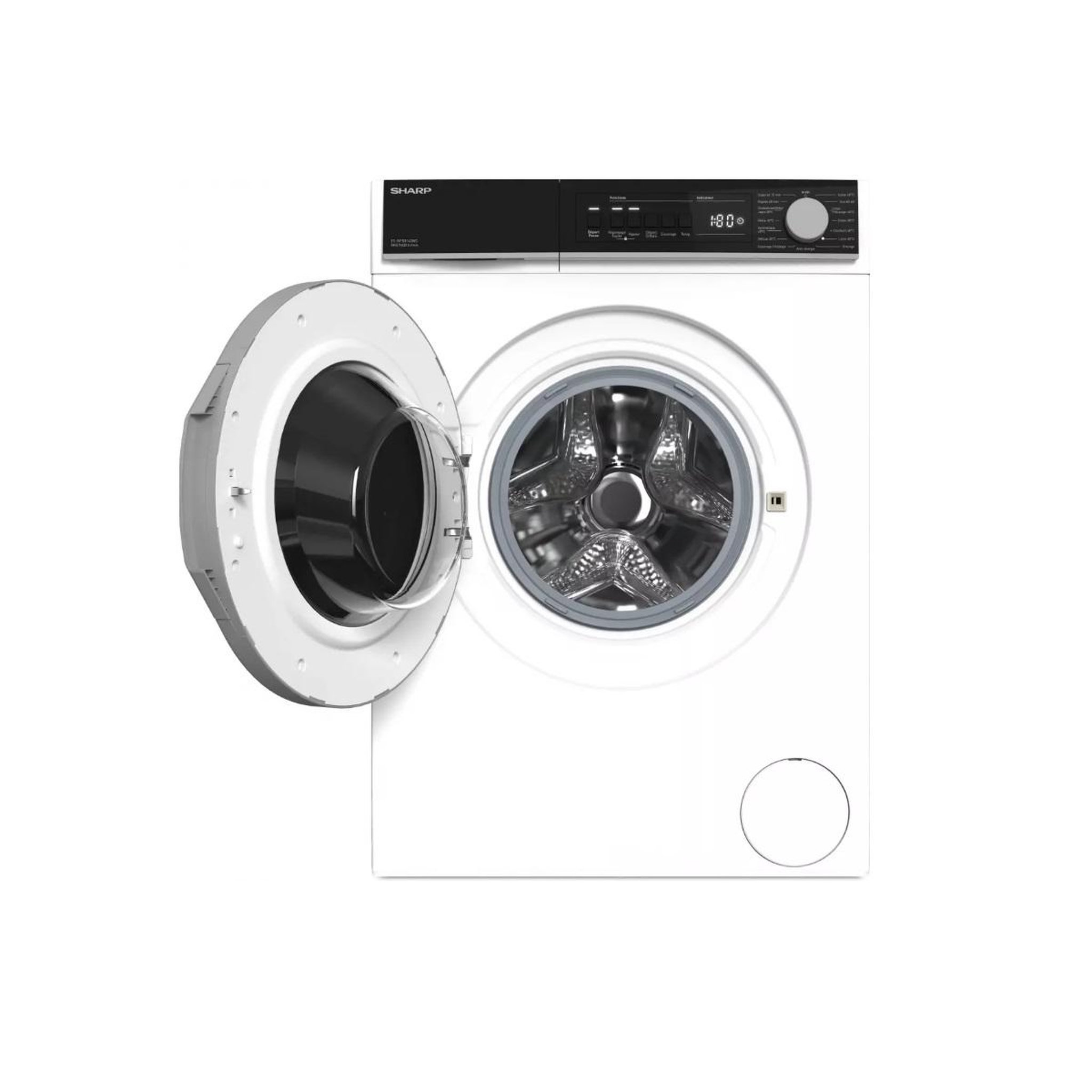 Voir la diapositive 3 : Sharp Lave-linge frontal 1400 tours/min blanc - esnfb8143wc