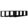 Voir la diapositive 4 : VIDAXL Etageres cube murales 4 pcs noir 100x15x30 cm bois d'ingenierie