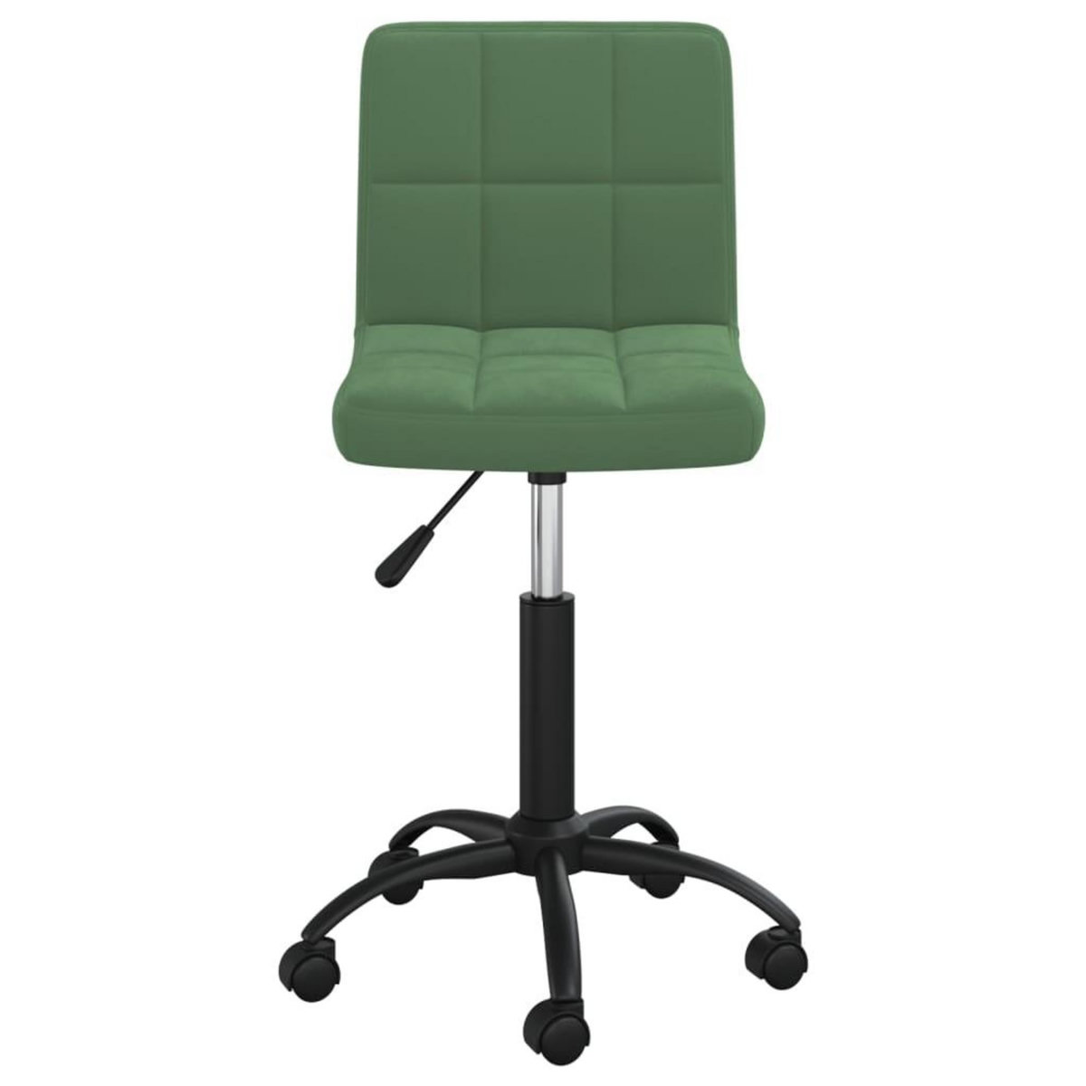 VIDAXL Chaise pivotante de bureau Vert fonce Velours