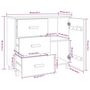 Voir la diapositive 6 : VIDAXL Buffet HAMAR Gris fonce 90x40x80 cm Bois massif de pin