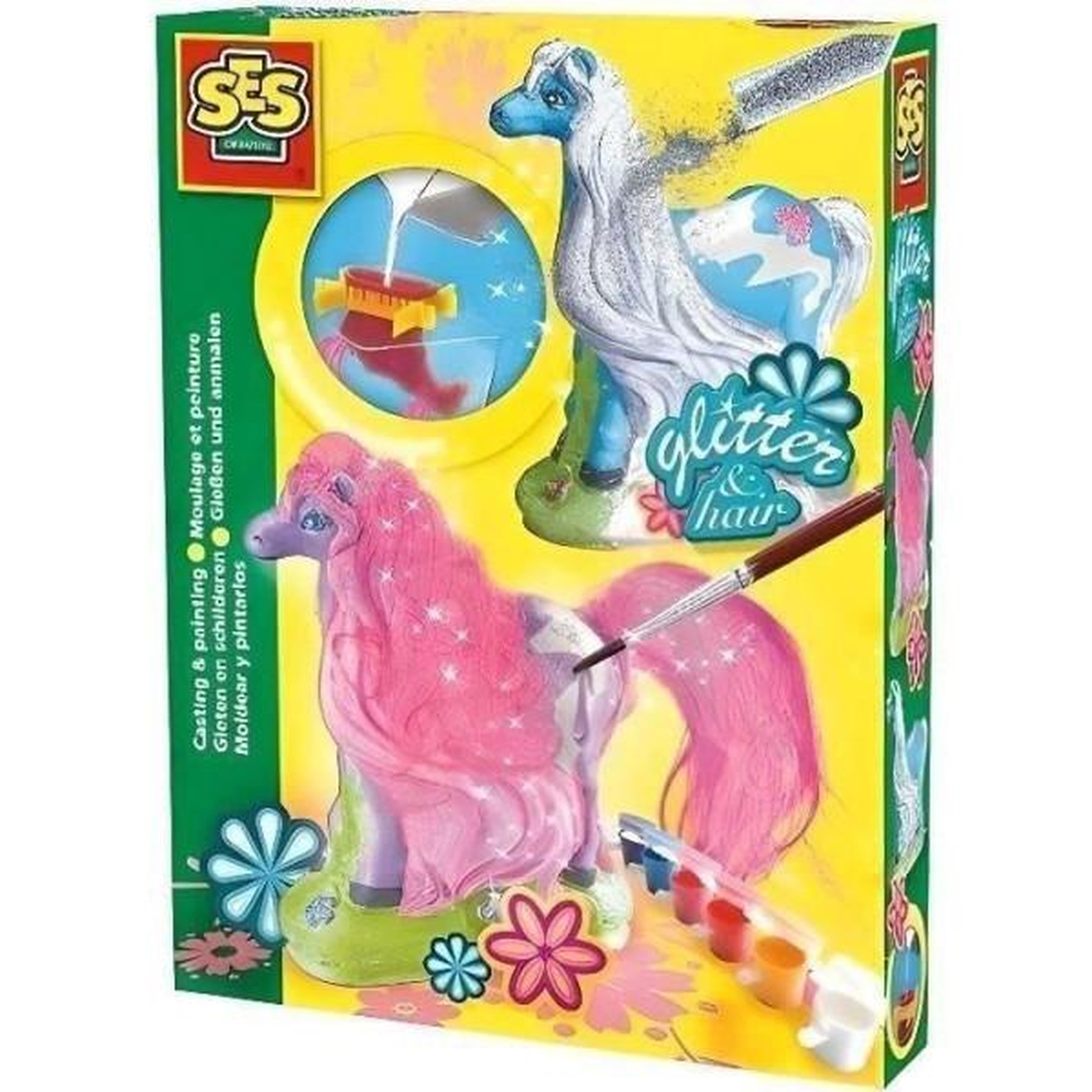 SES Creative Moulage et peinture - SES CREATIVE - Cheval avec criniere - Figurines en plâtre