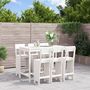 Voir la diapositive 1 : VIDAXL Ensemble de bar de jardin 7 pcs blanc bois de pin massif