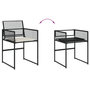 Voir la diapositive 4 : VIDAXL Ensemble a manger de jardin 9pcs coussins noir resine tressee