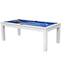 Voir la diapositive 6 : Rendez vous déco Table de billard convertible blanche tapis bleu-Eddie