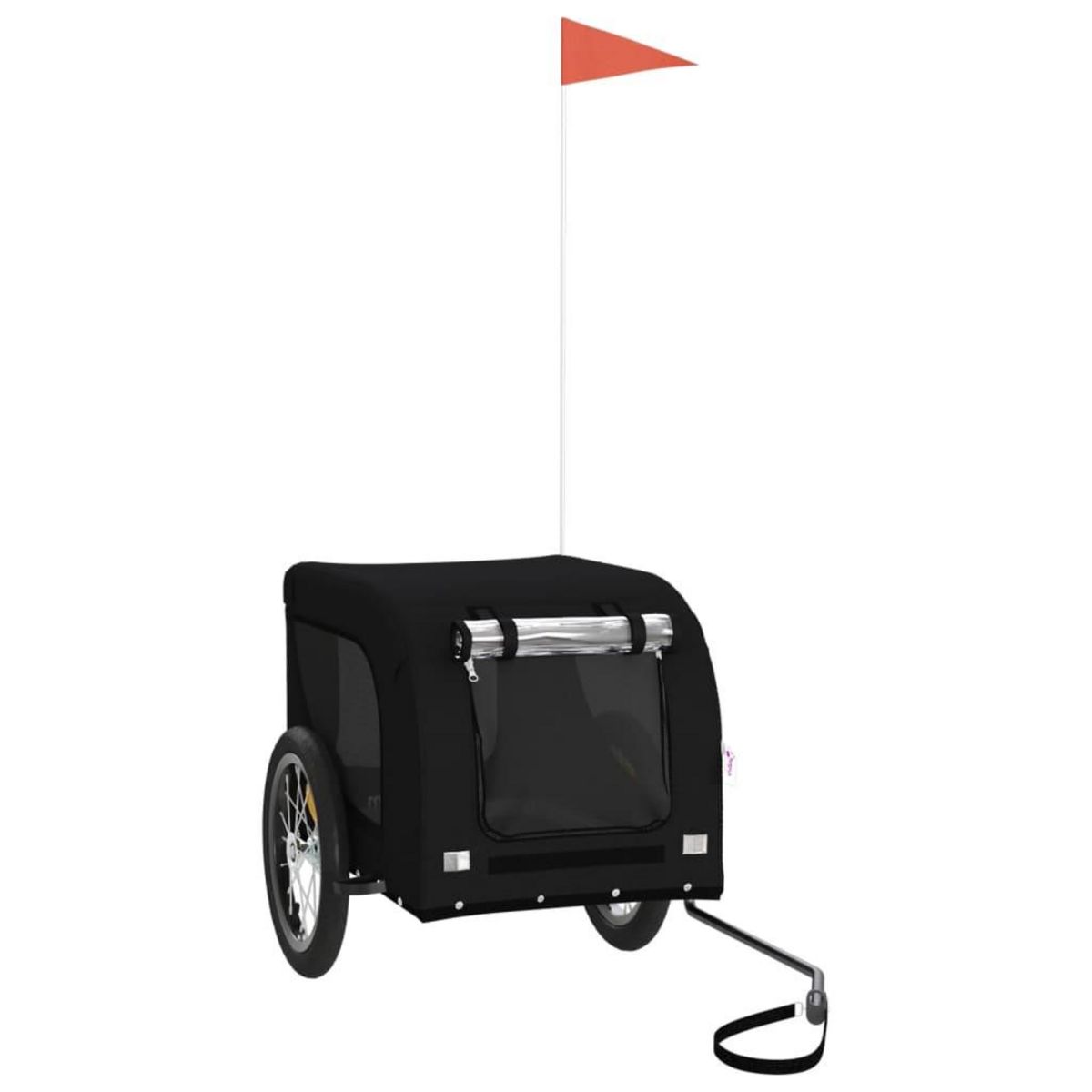 VIDAXL Remorque de velo pour animaux de compagnie noir