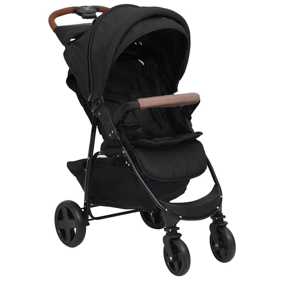 VIDAXL Poussette pour bebe 2-en-1 Anthracite Acier