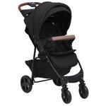 VIDAXL Poussette pour bebe 2-en-1 Anthracite Acier