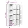 Voir la diapositive 6 : VIDAXL Armoire a casier avec 12 compartiments 90x45x180 cm