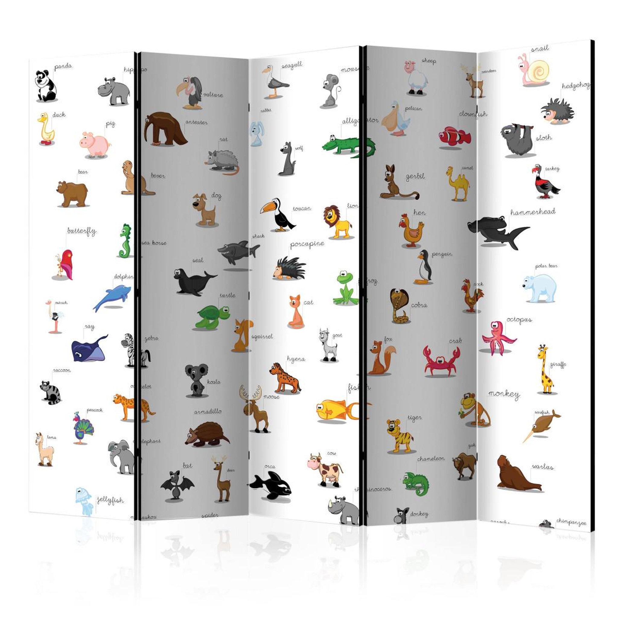 Paris Prix Paravent 5 volets  animals for children  172x225cm
