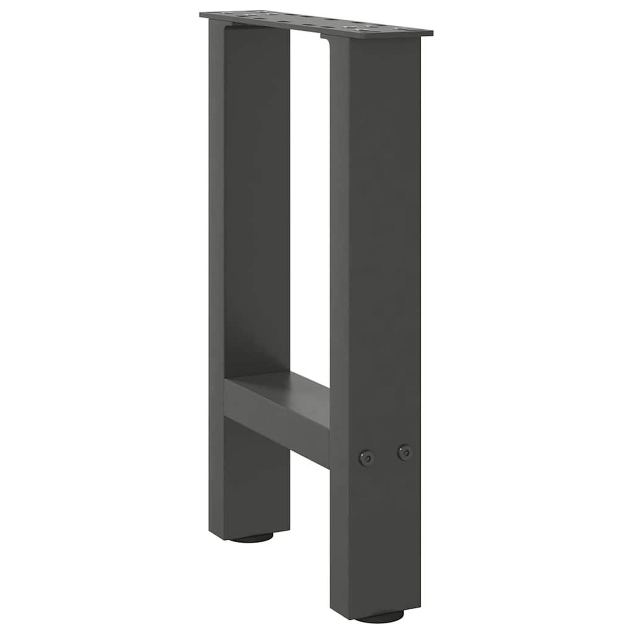 Voir la diapositive 4 : VIDAXL Pieds de table basse anthracite 2 pcs 28x(42-43) cm acier