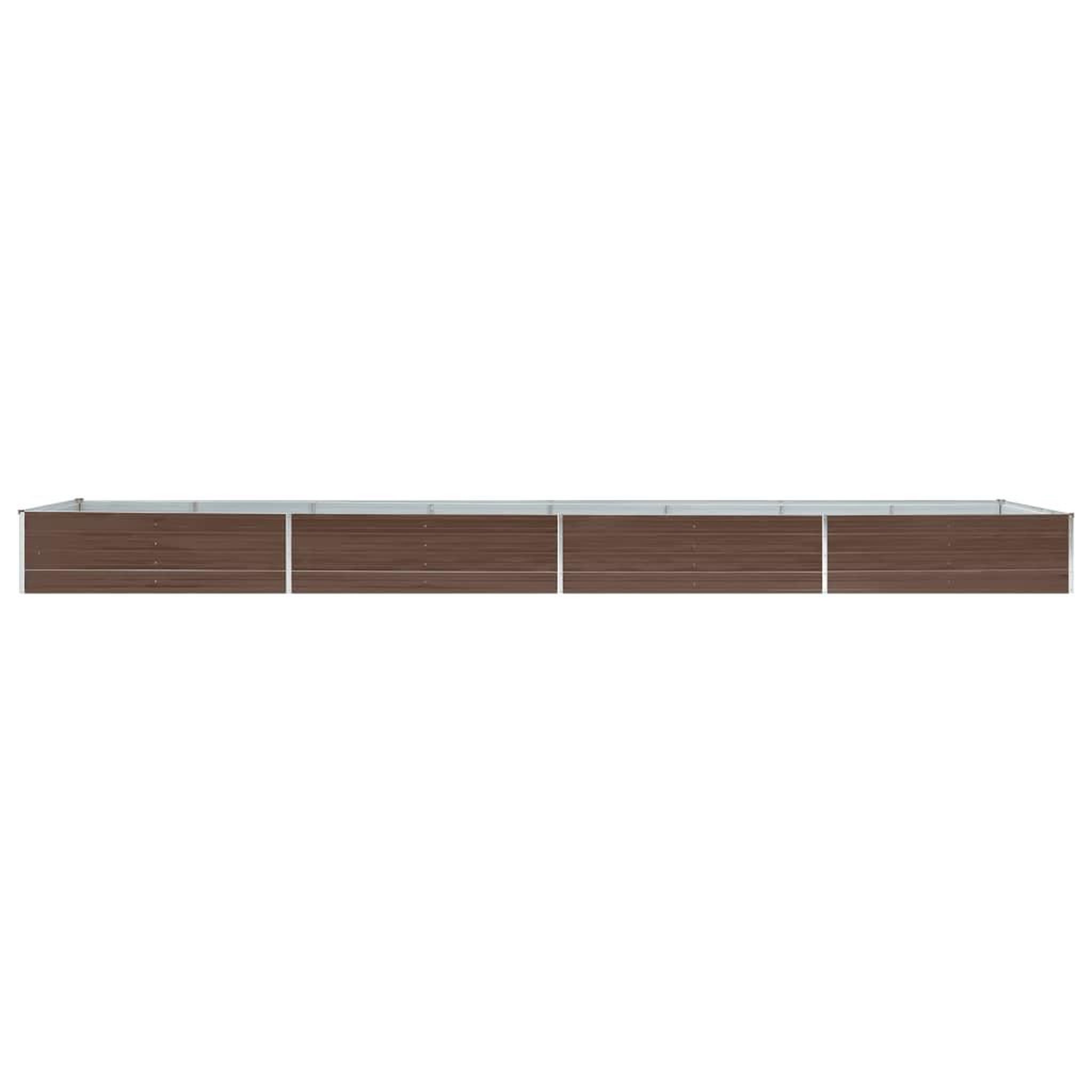 Voir la diapositive 3 : VIDAXL Lit sureleve de jardin Acier galvanise 600x80x45 cm Marron