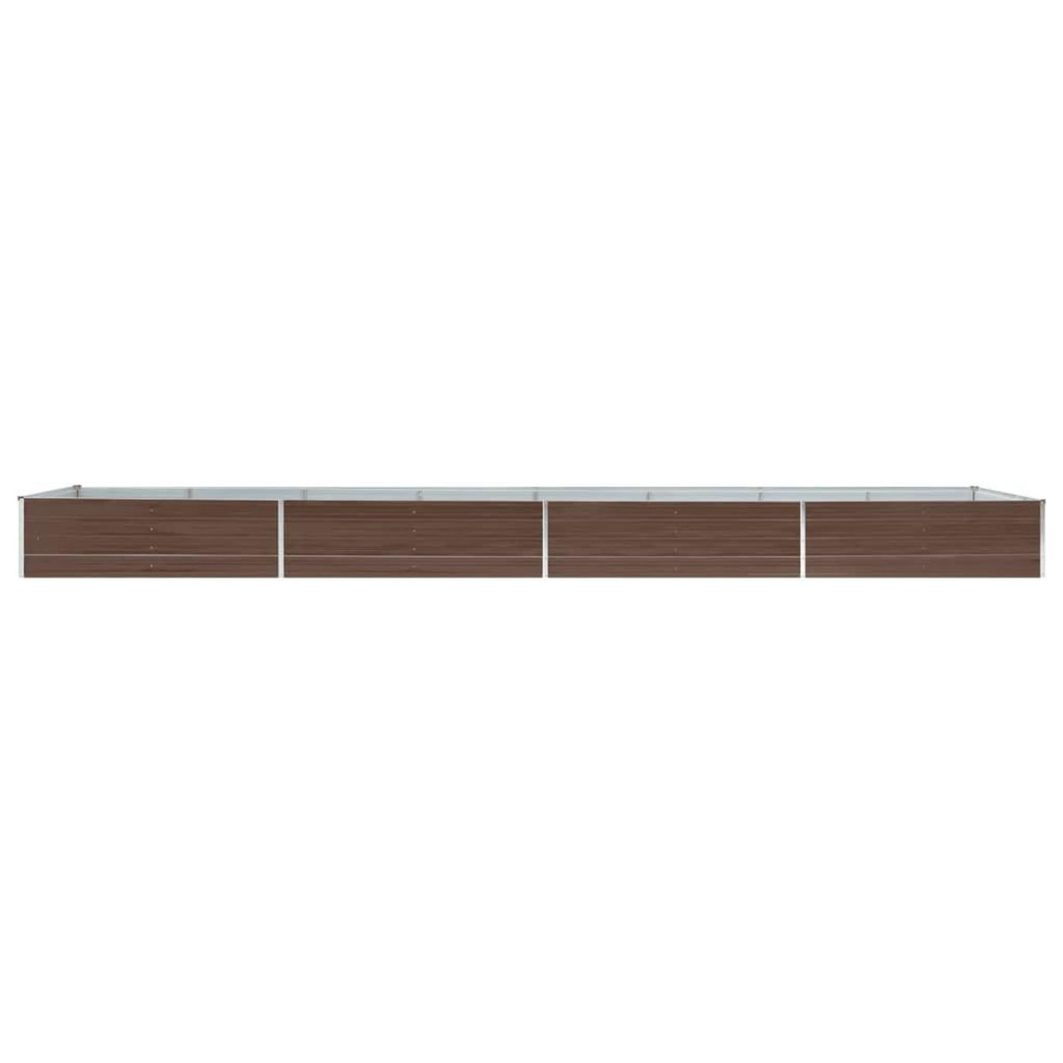VIDAXL Lit sureleve de jardin Acier galvanise 600x80x45 cm Marron