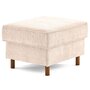 Voir la diapositive 1 : LISA DESIGN Jake - pouf en tissu velours relief - pieds en bois foncé