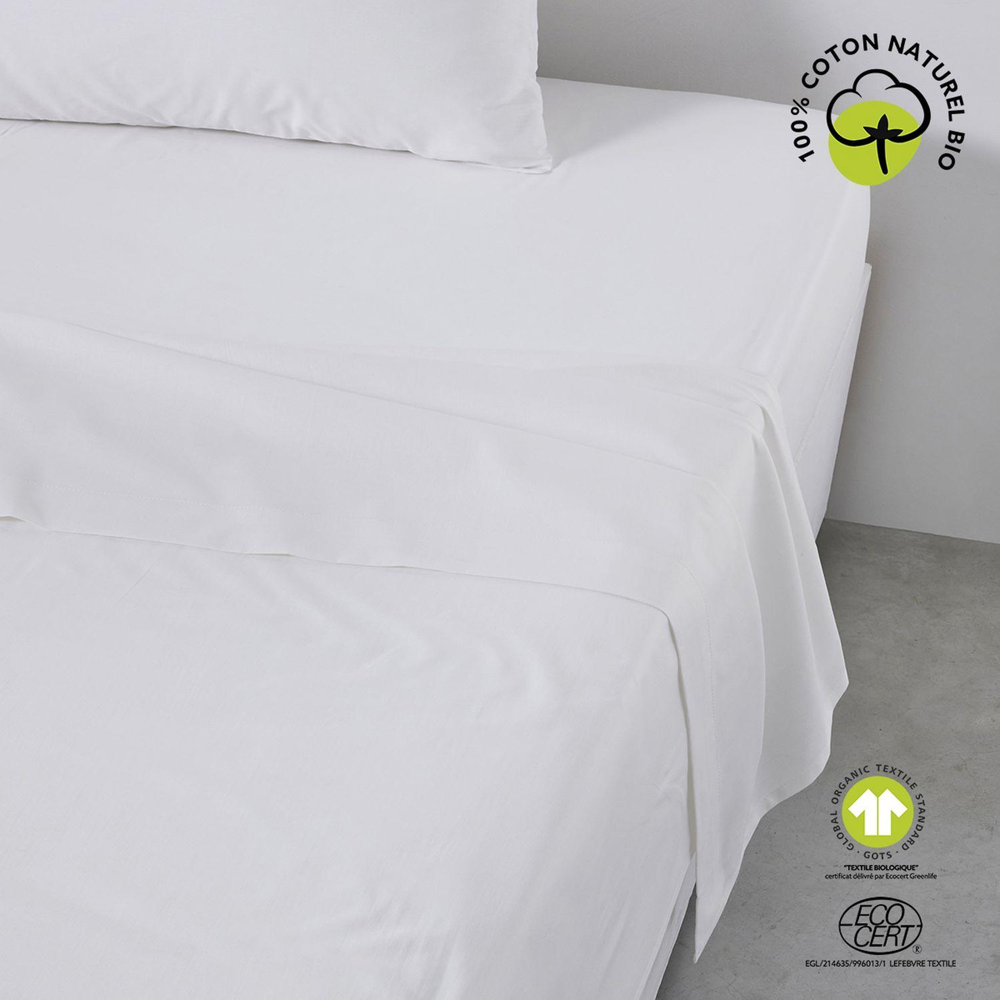 Voir la diapositive 2 : Today Drap plat - 100% coton BIO