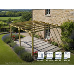 JARDIDECO Pergola adossée en bois massif Saint-Denis 510 x 420 cm - Maderland