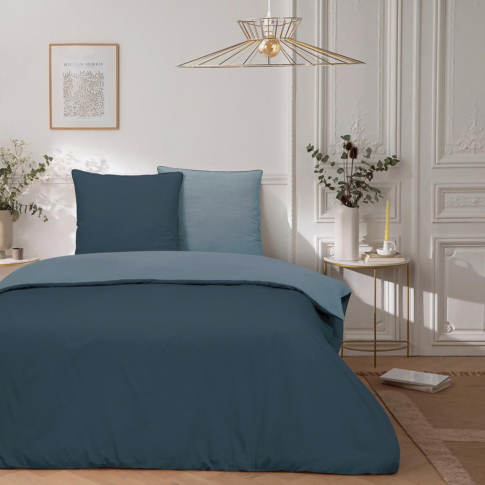 Voir la diapositive 2 : FUTURE HOME Parure de lit double bicolore