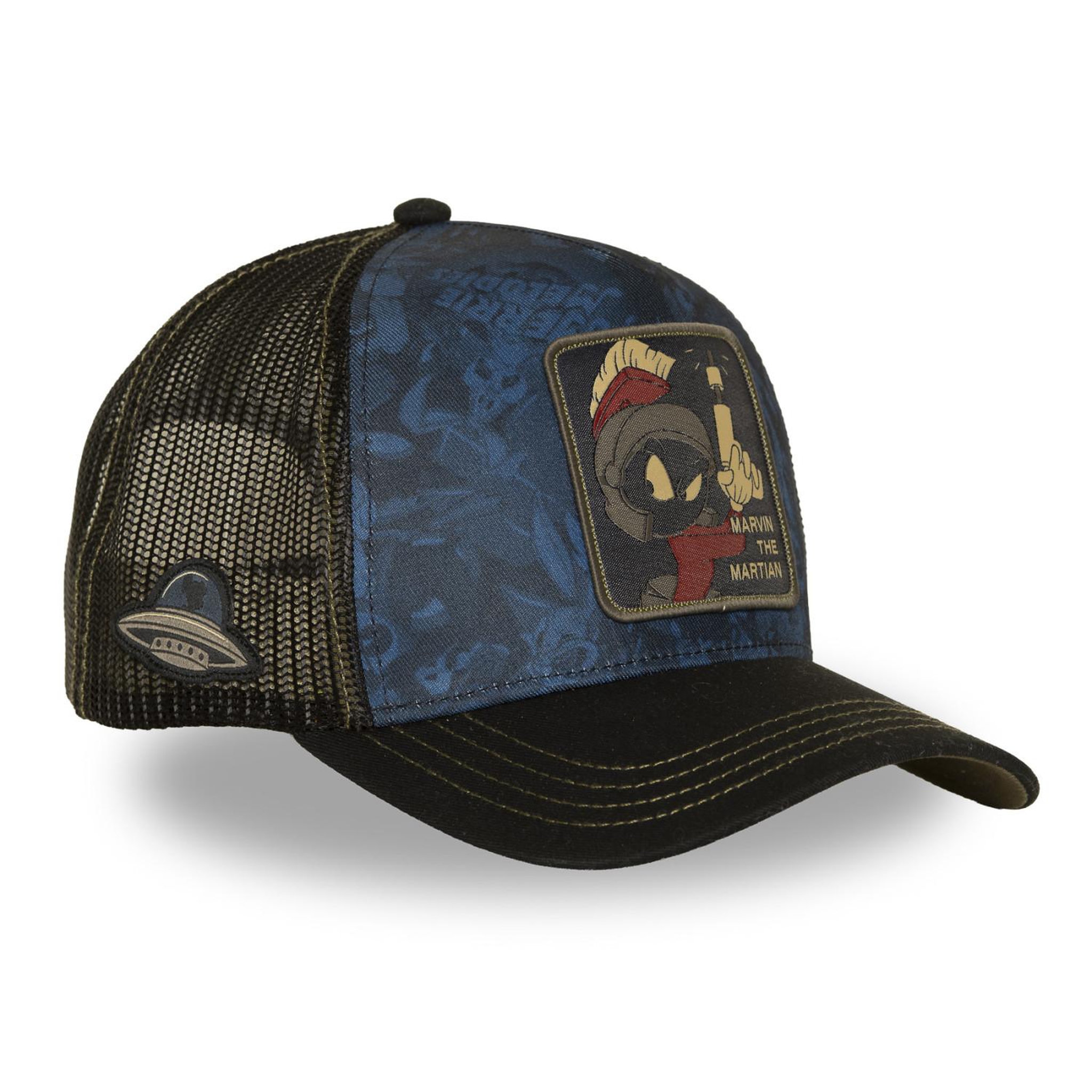 Voir la diapositive 4 : CAPSLAB Casquette trucker avec filet et patch looney tunes marvin