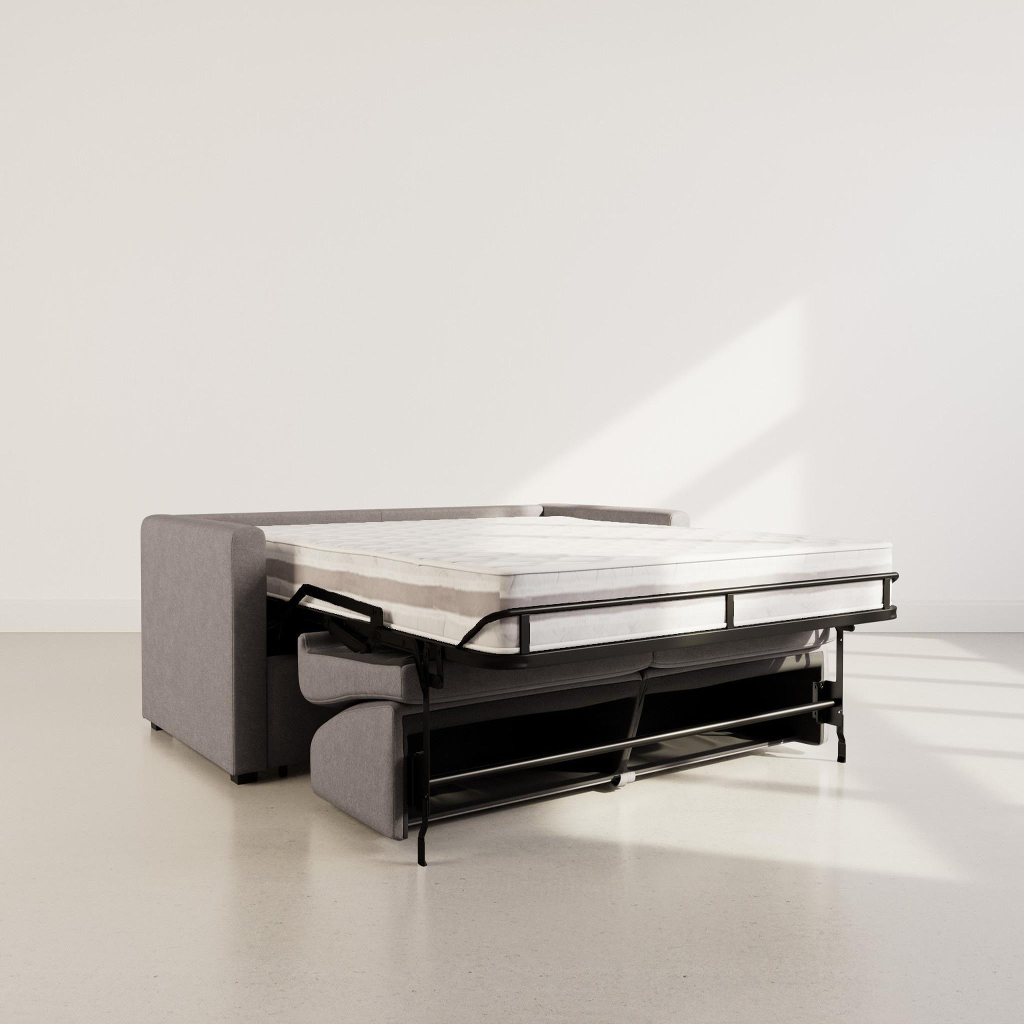 Voir la diapositive 2 : BEST MOBILIER Julia - canapé 3 places convertible express couchage quotidien 140 cm matelas 18 cm en tissu