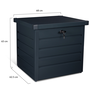 Voir la diapositive 5 : ID MARKET Coffre de rangement métal verrouillable gris anthracite pour jardin 200L 68x62,5x63 cm