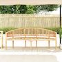 Voir la diapositive 3 : VIDAXL Banc de jardin en forme de banane 200 cm bois de teck solide