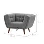 Voir la diapositive 4 : Rendez vous déco Fauteuil capitonné en tissu gris - Carmen