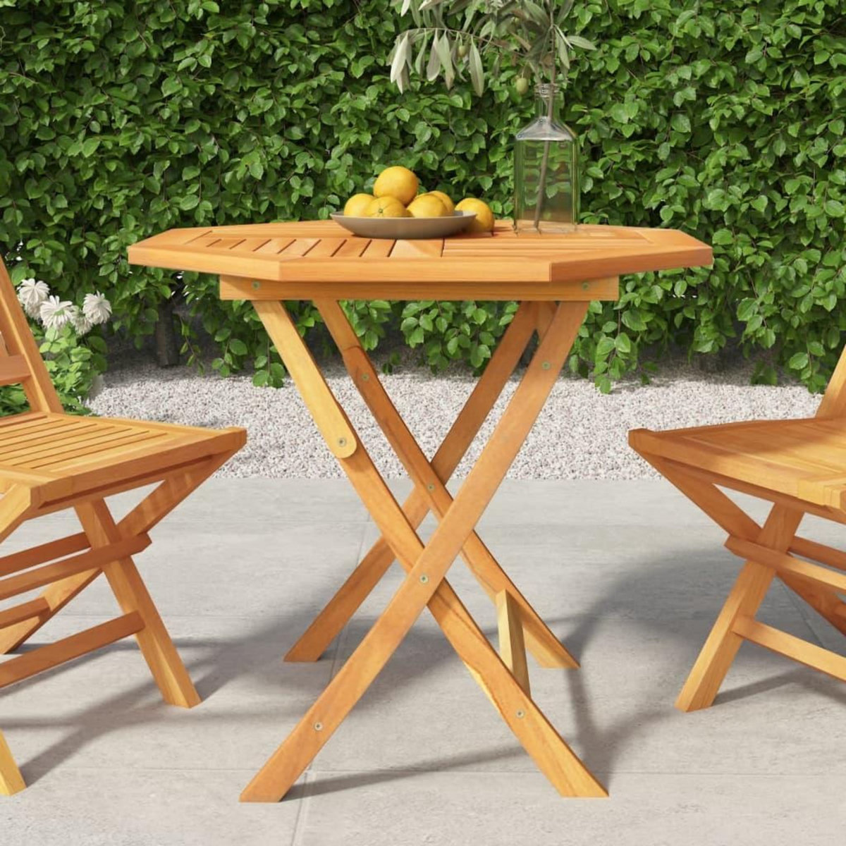 VIDAXL Table pliable de jardin 85x85x76 cm Bois de teck solide