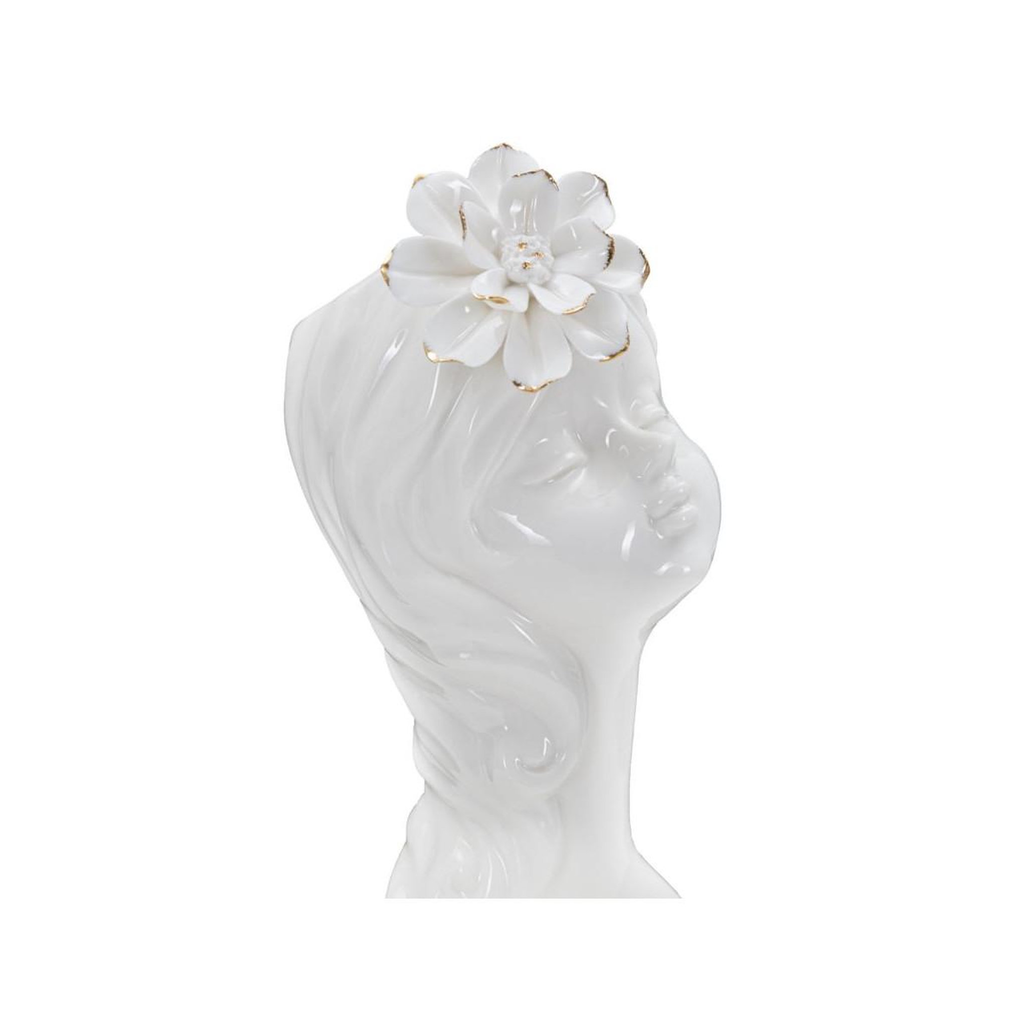 Voir la diapositive 2 : Paris Prix Vase déco en porcelaine  young lady  24cm blanc
