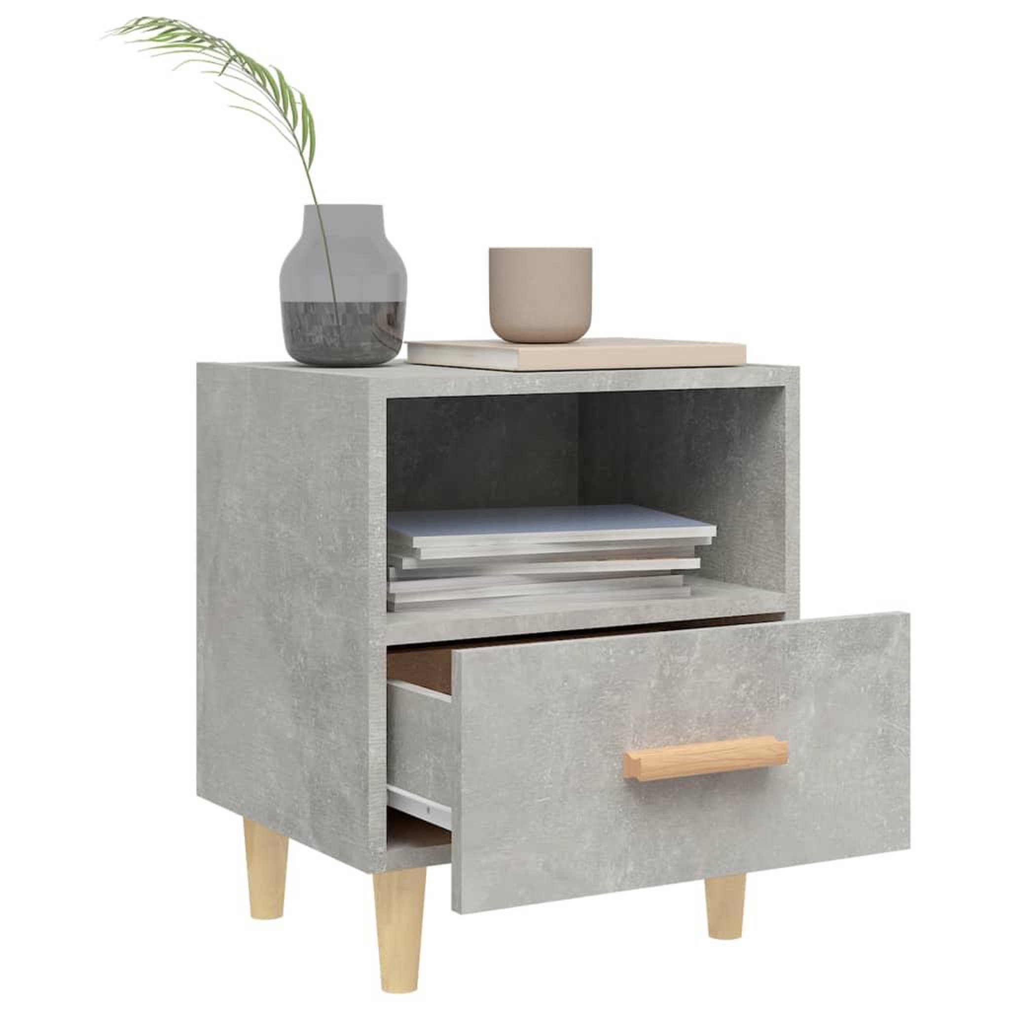 Voir la diapositive 3 : VIDAXL Tables de chevet 2 pcs Gris beton 40x35x47 cm