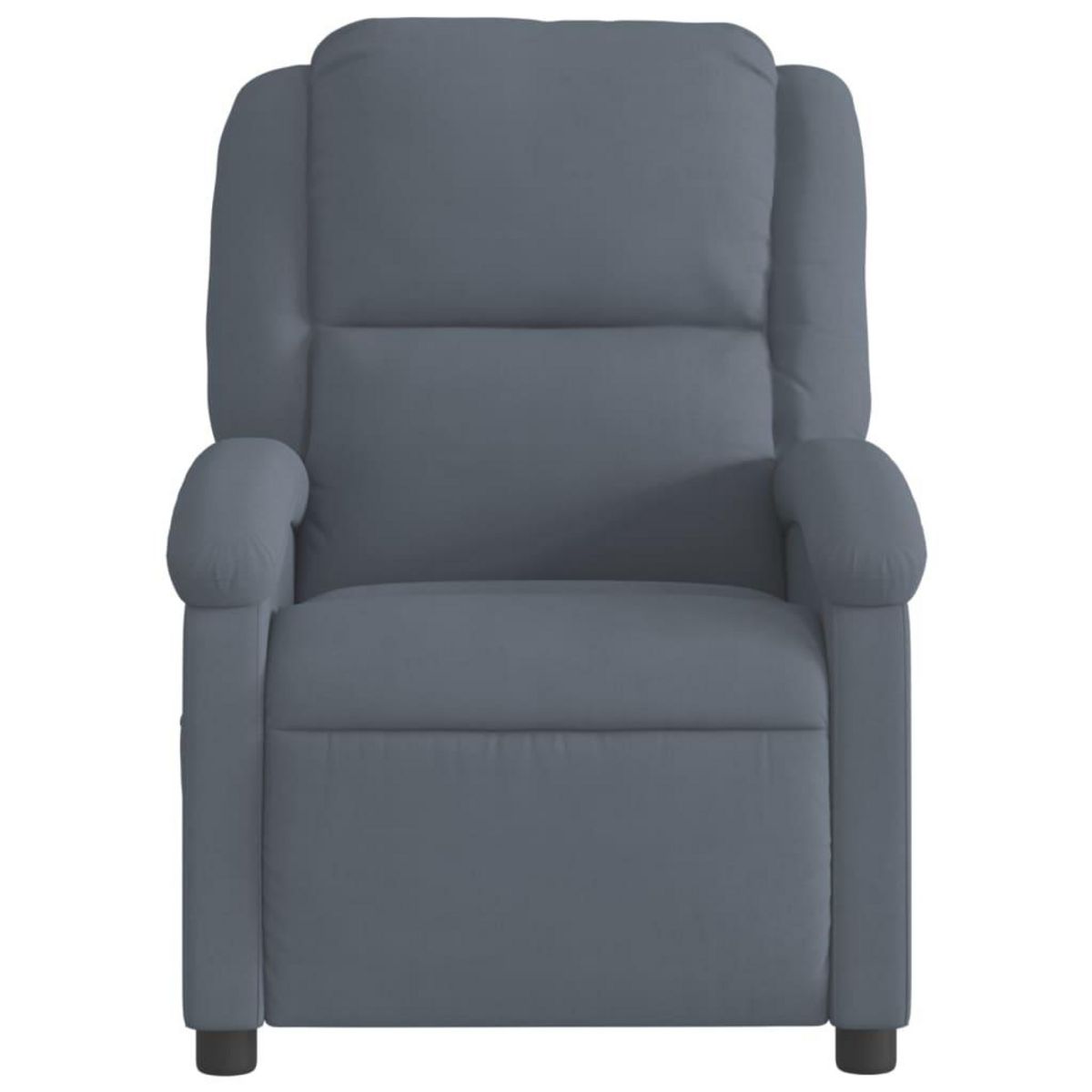 VIDAXL Fauteuil inclinable Gris fonce Velours