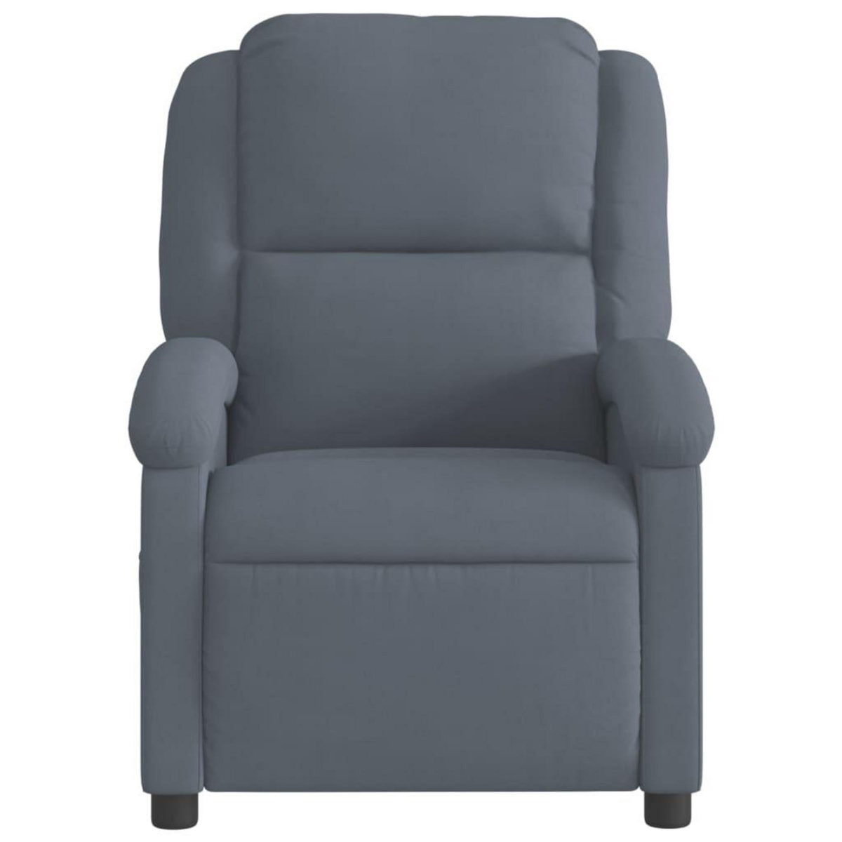 VIDAXL Fauteuil inclinable Gris fonce Velours