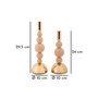 Voir la diapositive 5 : Paris Prix Lot de 2 Chandeliers  Bolly  29cm Rose & Or