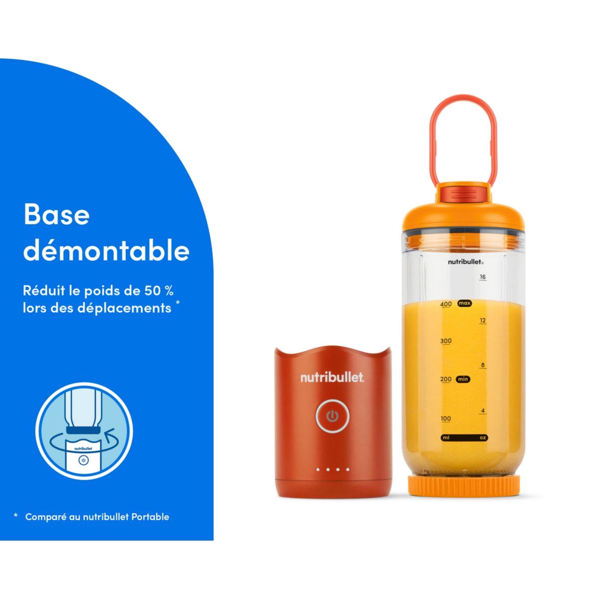 Voir la diapositive 3 : nutribullet Blender flex - orange nbp013or