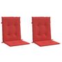 Voir la diapositive 3 : VIDAXL Coussins de chaise de jardin a dossier bas lot de 2 rouge