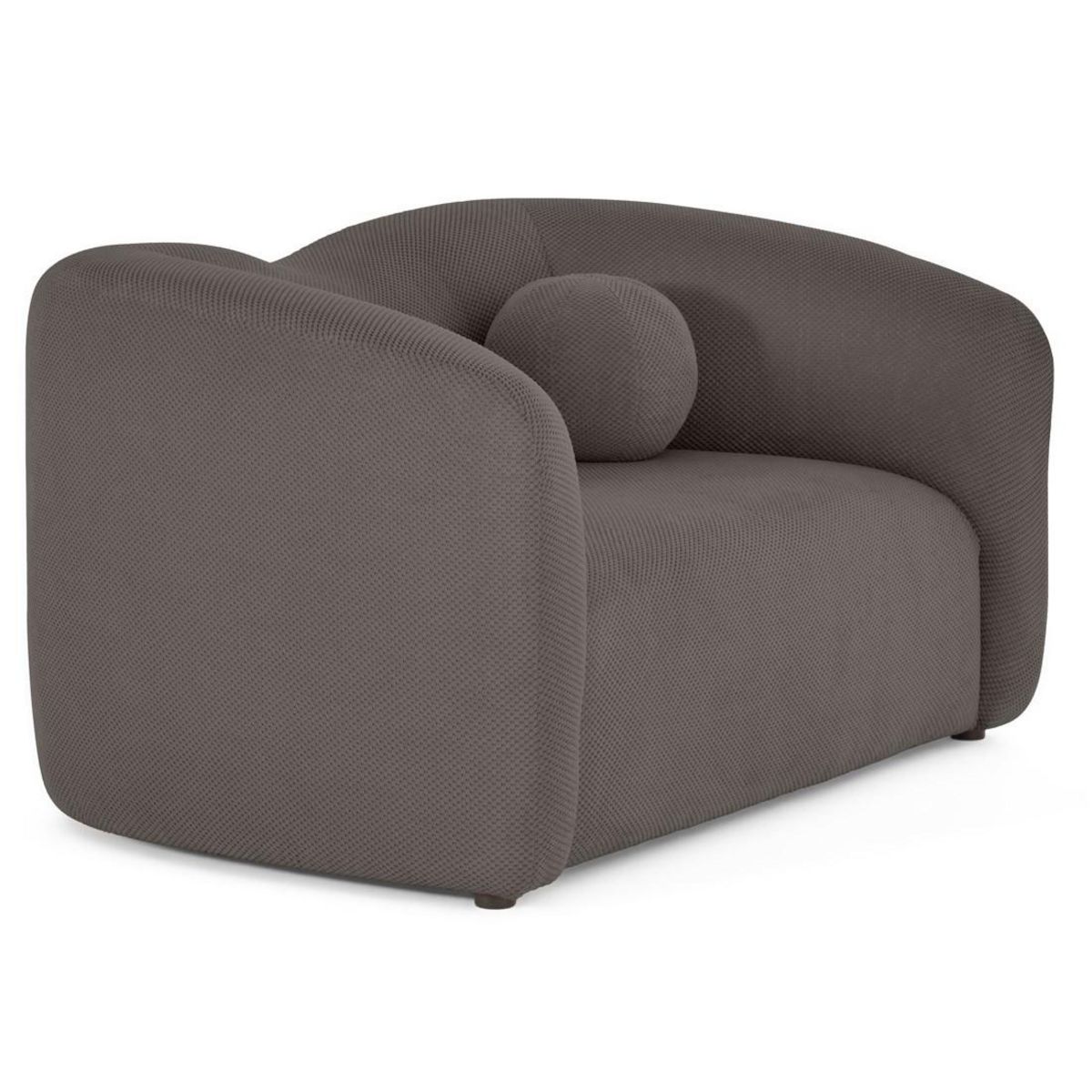 LISA DESIGN Charles - canapé droit 2 places en velours texturé