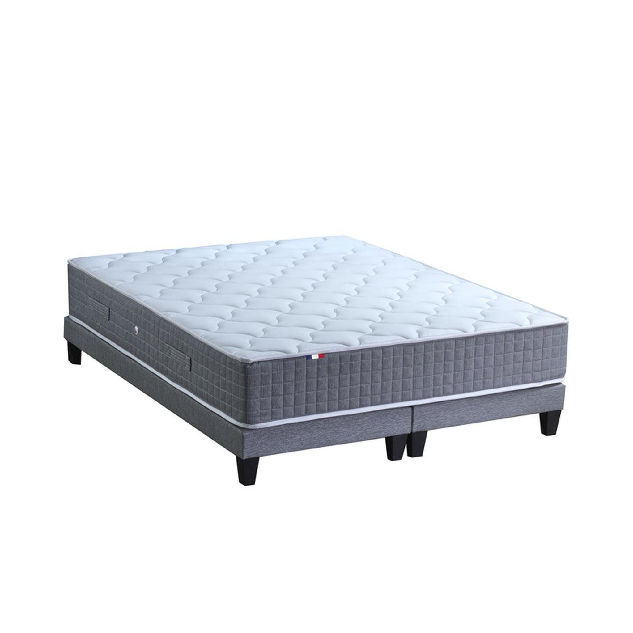 Voir la diapositive 2 : Ensemble Matelas Ressort 7 zones  + Sommier 2 x 90 x 200 cm MAX