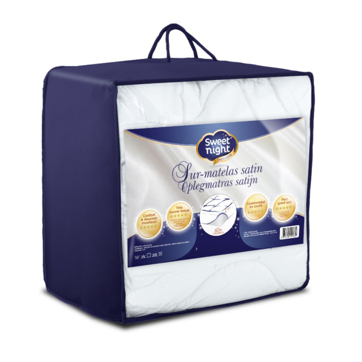 Sweetnight Surmatelas royal satin de coton - QUALITE HOTELLERIE DE LUXE