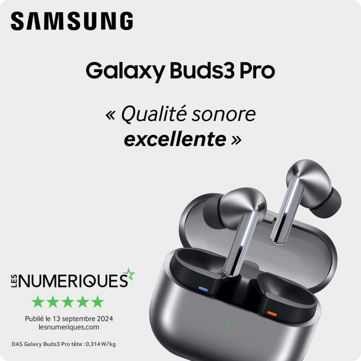 Samsung Ecouteurs Galaxy Buds 3 Pro Blanc