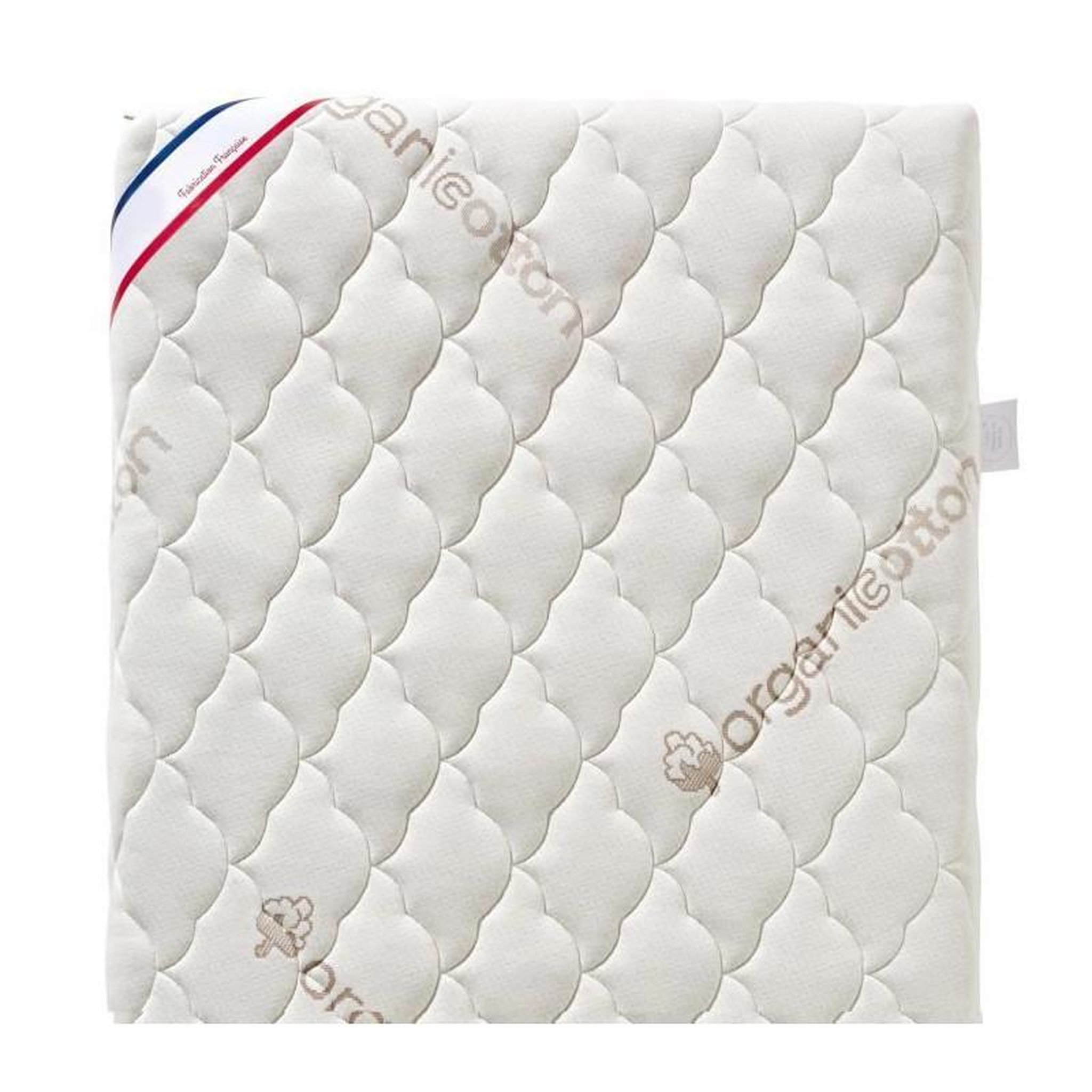 Voir la diapositive 2 : P'TIT LIT Matelas Bébé Coton Bio - 60x120x10 cm - 100% Coton - Déhoussable - Sans traitement chimique