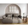 Voir la diapositive 1 : LISA DESIGN Thais - canapé droit 4 places avec double méridienne assise profonde en tissu texturé