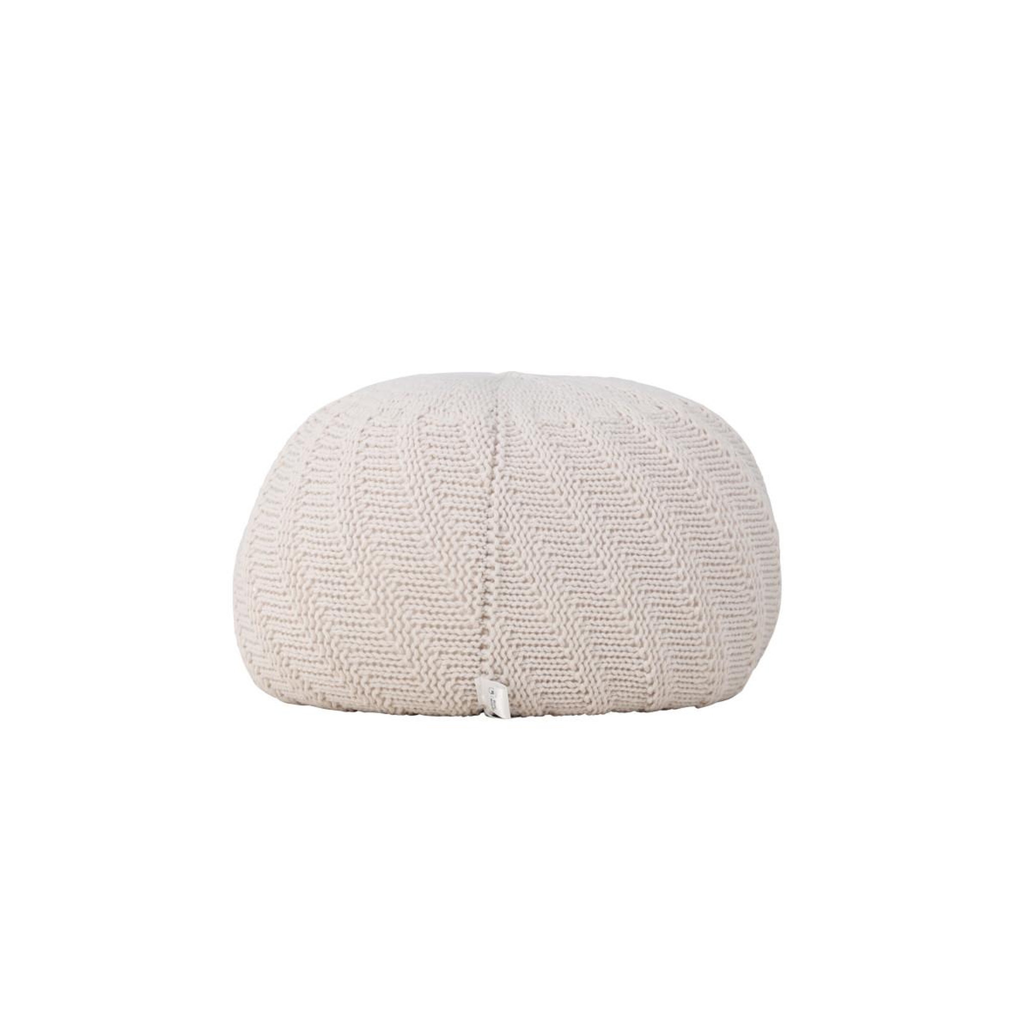 Voir la diapositive 2 : Paris Prix Pouf rond design  ted  45cm blanc cassé