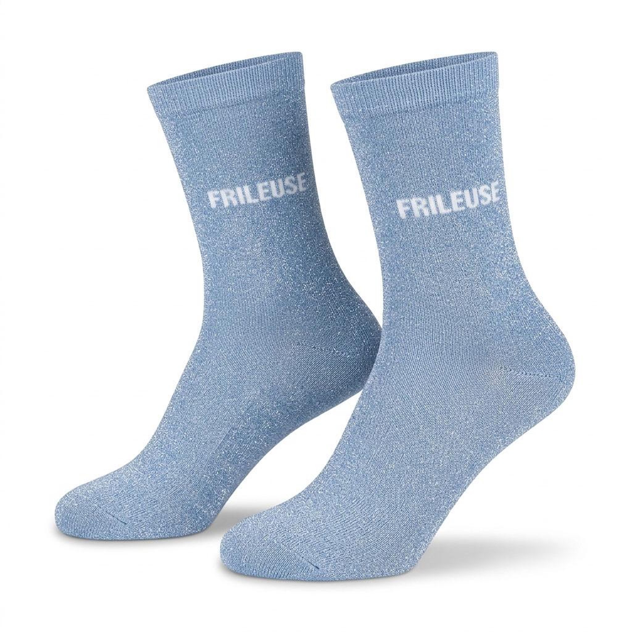 Voir la diapositive 1 : OZABI Chaussettes Femme Lurex Message Humoristique