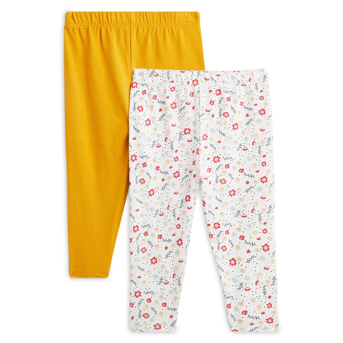 IN EXTENSO Lot de 2 leggings long bébé fille