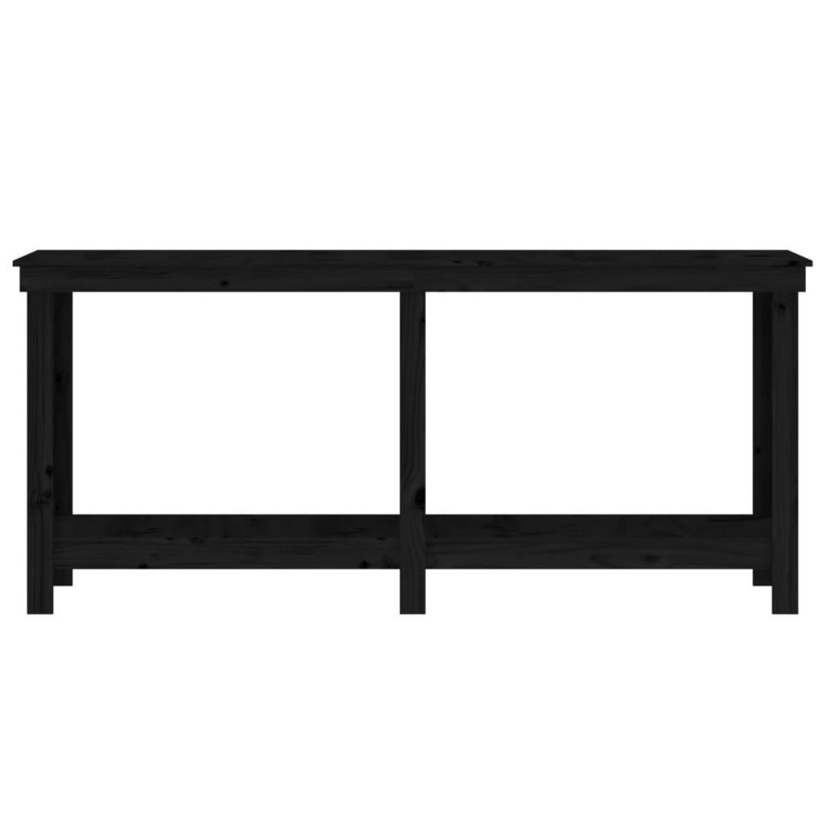 VIDAXL Banc de travail Noir 180x50x80 cm Bois de pin massif