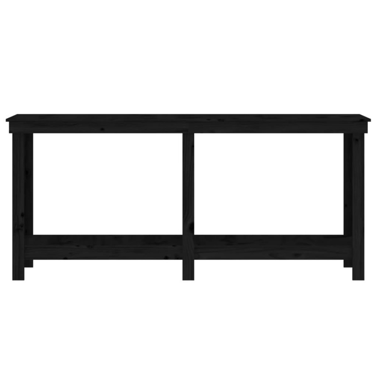 VIDAXL Banc de travail Noir 180x50x80 cm Bois de pin massif