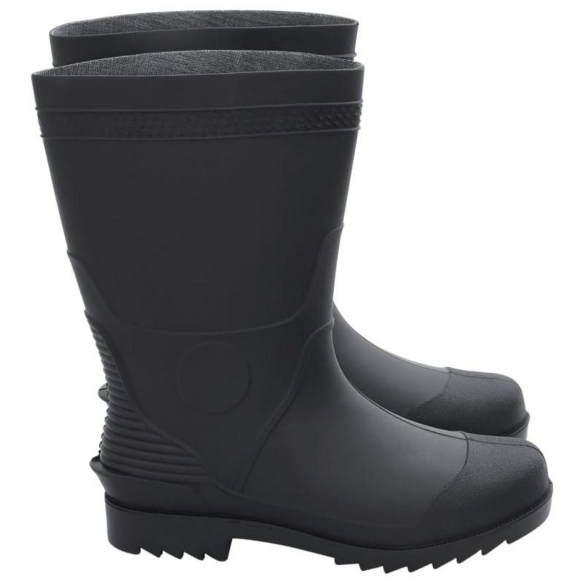 VIDAXL Bottes de pluie noir taille 42 PVC