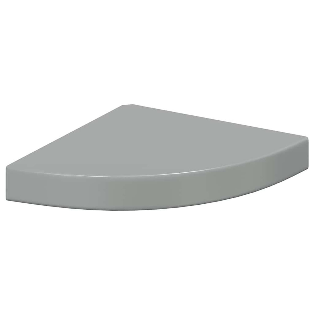 VIDAXL Etageres d'angle flottantes 4 pcs gris brillant 25x25x3,8cm MDF