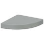 Voir la diapositive 5 : VIDAXL Etageres d'angle flottantes 4 pcs gris brillant 25x25x3,8cm MDF
