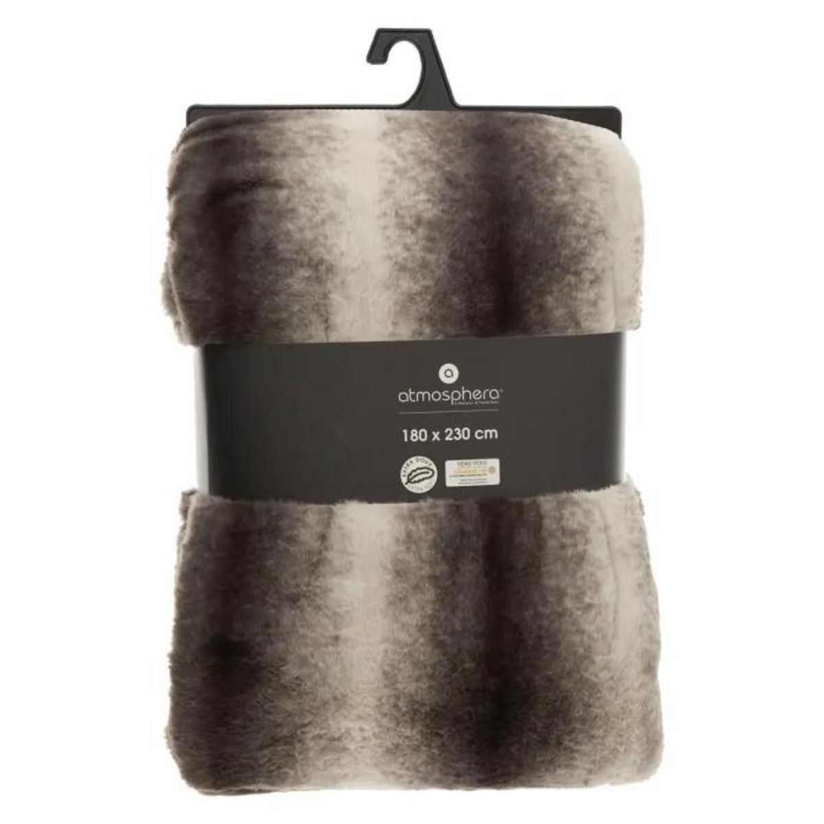 ATMOSPHERA Plaid Imitation Fourrure  Grizzli  180x230cm Gris