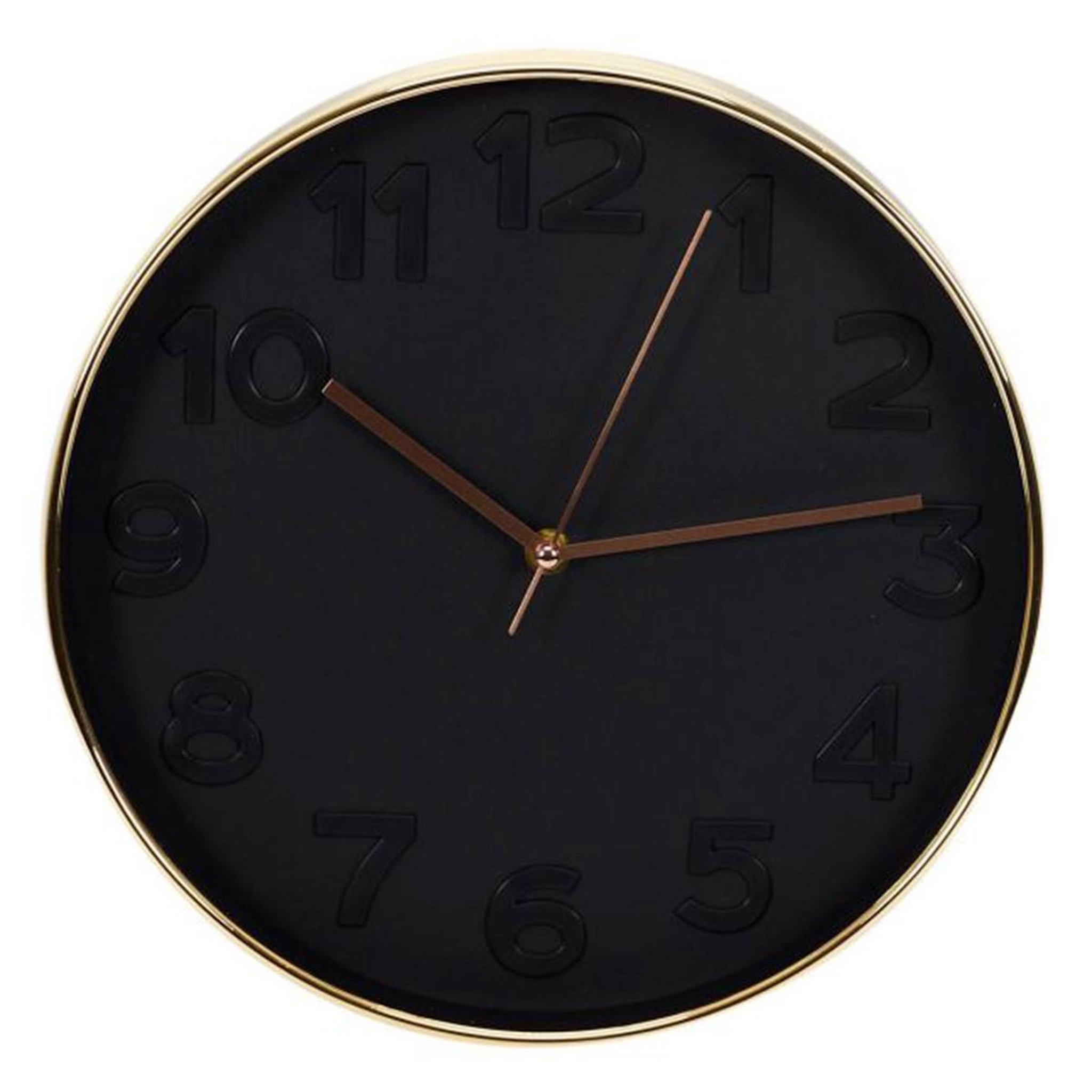 The Home Deco Factory Horloge murale  gold  30cm noir & cuivre