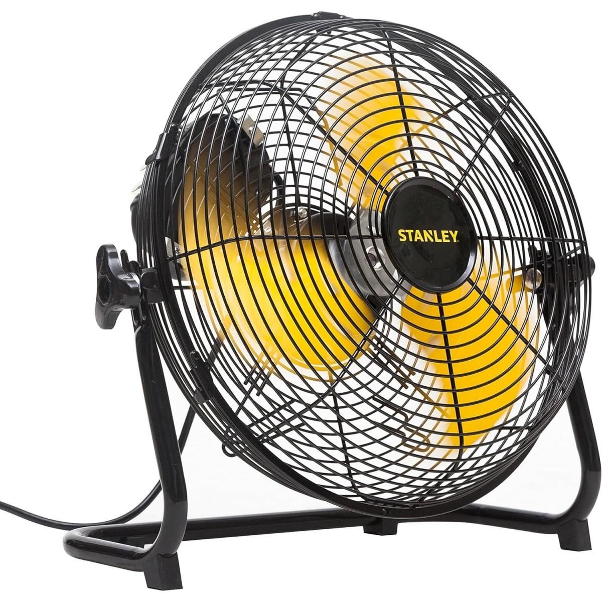 Stanley Ventilateur de sol 60W Ø30 cm 3 vitesses Orientable Débit d'air 2600m³/h STANLEY